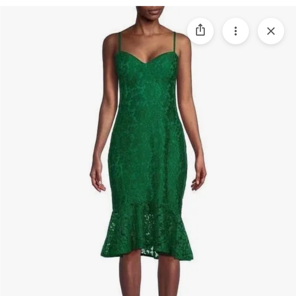 Guess Emerald Lace Midi Dress